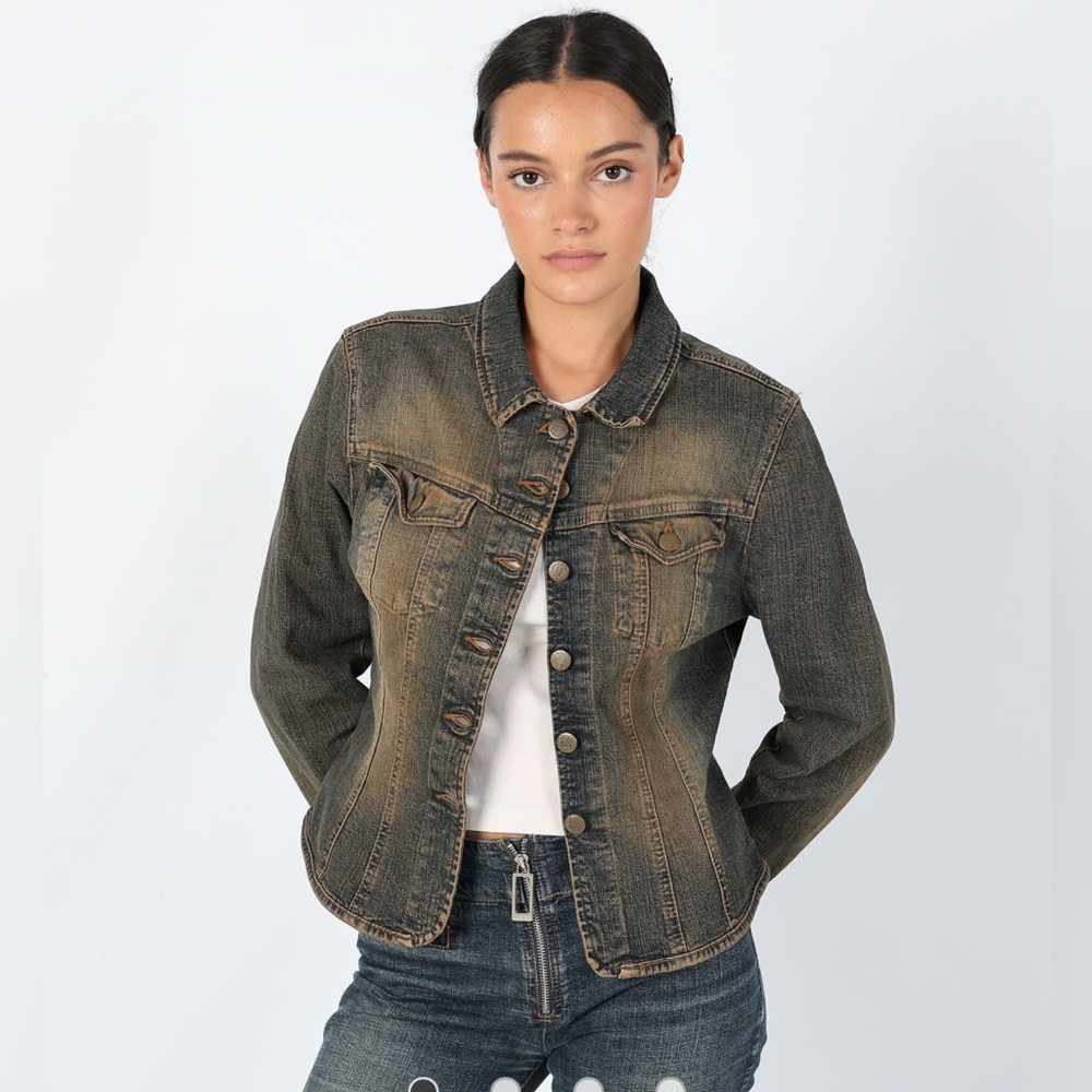 Vintage Cimarron Olive Green  Jean Jacket Size Medium